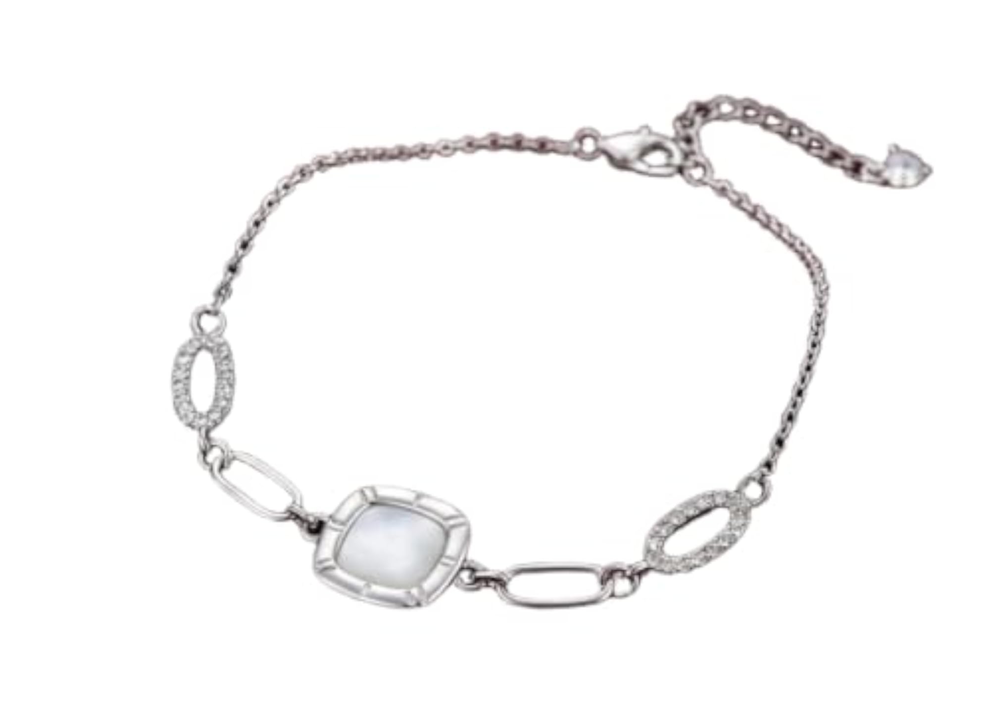 Women's Geometric Link 925 Silver Bracelet