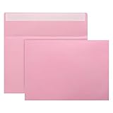 xflyxin 50 Packs A7 Envelopes,5x7 Envelopes for Invitations,Printable invitation envelope,Photos, postcards, greeting cards, mailings, Wedding Self-sealing (pink), Pink,White, ‎‎mf003