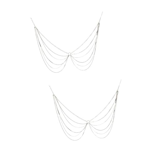 Cadena de cuerpo de rhinestone Healeved para mujer y niña en fiestas de playa