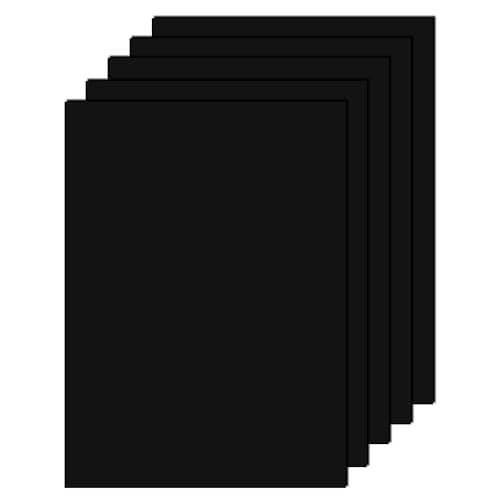 Image of Lakeer A3 Black Mounting Board (Z Black Colour) Pack of 5 Cardstock paper-600 GSM /1mm Thick (Size: 297mm X 420mm)