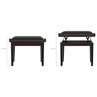 Classic Cantabile Banquette pour piano modèle A Bois de rose Mat - Les Beatles, Paul McCartney, John Lennon, RIngo Starr, George Harrison Classic Cantabile Banquette pour piano modèle A Bois de rose Mat – Image 2