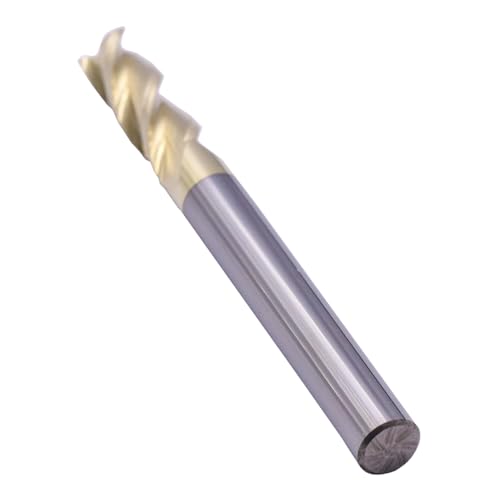 Image of BestParts 1 /4 inch 3 Flute Solid Carbide End Mill for Aluminum - ZrN Coated | 37 Degree Helix, 1 /4 inch Cutting Diameter, 1 /4 inch Shank Diameter, 3 /4 inch Length of Cut, 2-1 /2 inch Overall Length, Square End