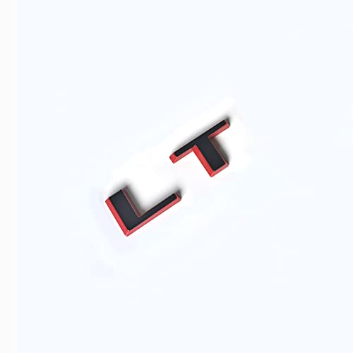 Image of 2019-2025 2pack OEM Nameplate with LT Emblem 3D Letters Badge Replacement for Silverado 1500 2500HD 3500HD 86539786 (Glossy Redline)