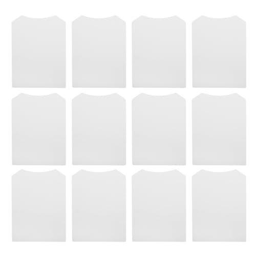 GALPADA 50 Unidades Insertos de Cartón para Doblar Camisas Láminas Planas de Cartón Blanco Doble Cara para Packaging de Prendas como Camisetas Suéteres y Calcetines Ligeros y Resistentes