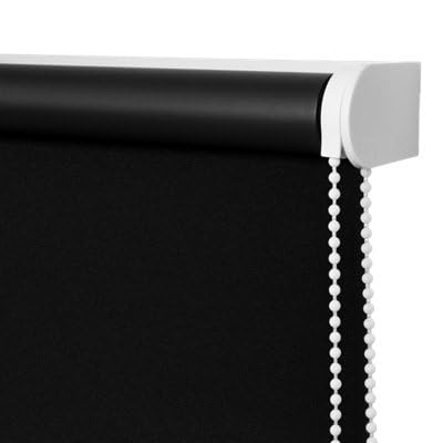 GoodHome Store Enrouleur occultant sans perçage Boreas 2 Noir 160 x 240 cm