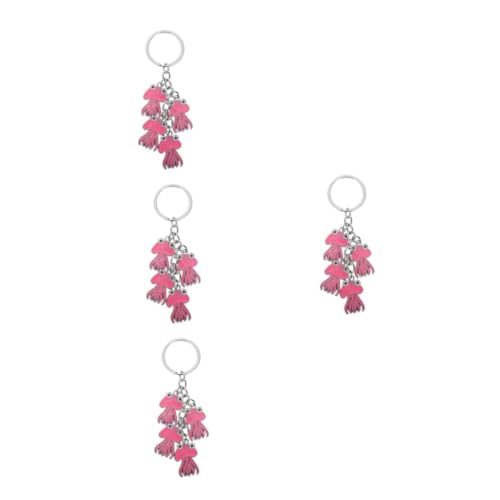 Jellyfish Keychain Key Accesorios para automóviles Cho Gadgets CAR ACCESORIOS LINDOS ACCESORES DE CAR CASA CLAVE Rings para llaves de la llave Caqueta de la llave del tema Animal del llavero Rosa rosa