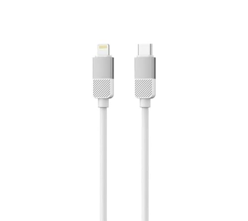 Image of Type C to compatible with Lightning Silicone Cable | 60W Fast Charging & Sync | Soft Anti-Tangle Design | Compatible for iphone Models Silver