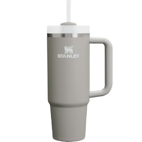 STANLEY H2.0 10827-516 - Quencher al vacío, 0.3 galones (0.88 L), gris ceniza, aislamiento frío, duradero, botella de agua con pajilla, para verano, al aire libre, apto para lavavajillas, 10827-516