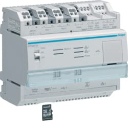 Preisvergleich Produktbild Hager Energiemonitoringserver HTG411H +Micro SD Karte Bussystem-Systemschnittstelle / Medien-Gateway 3250613113902