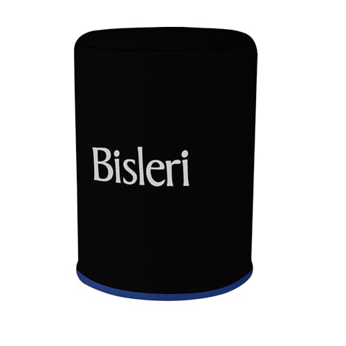 Image of Kuber Industries Water Camper Cover | 20 Ltr-Water Can Cover | Dust & Spill Protector Dispenser Bottle Cover | Round Rexine Camper Cover | Black