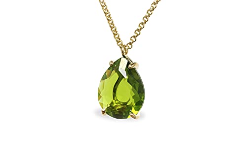 Collier de Péridots en Or et pendentif larmes pour femmes en quête d'élégance