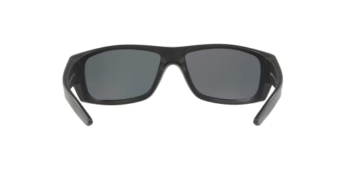Sunglass Hut Collection Man Sunglasses Matte Black Frame, Polar Dark Grey Lenses, 63MM4