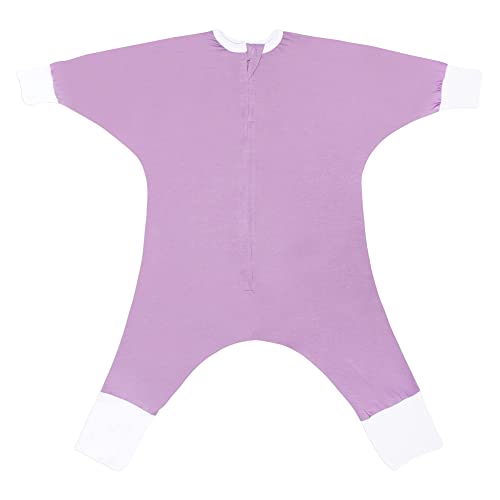 Image of SleepingBaby Flying Squirrel Toddler Pajamas with Practical Zipper for Quick Diaper Changes and Travel Comfort - Lavender - 2-3T