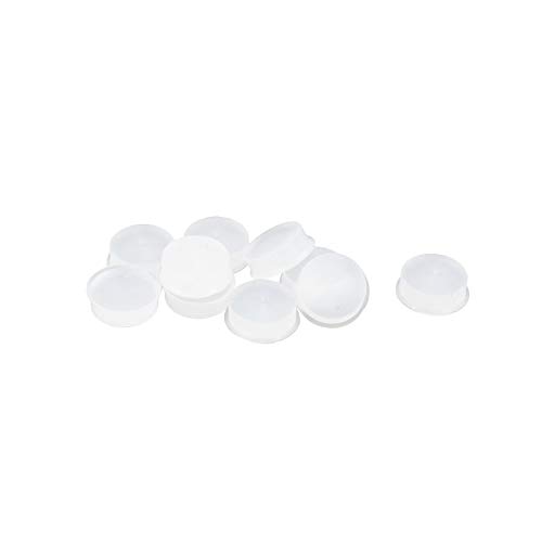 Geesatis 10 Pcs Rubber Flute Plugs for Open Holes 7 x 2.5 mm Clear Flute Plugs