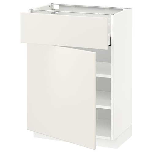 ProTuning HOMEMETOD/MAXIMERA Base mueble con cajón/puerta, blanco/Veddinge blanco, 60x37 cm