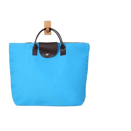 Sac de voyage pour femmes grand fourre-tout de plage étanche en nylon bleu décontracté