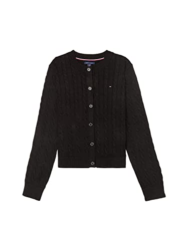 Tommy Hilfiger Women's Cardigan Sweater with Magnetic Buttons, TH DEEP Black, M