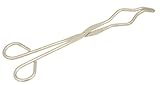 EISCO Crucible Tongs with Bow- Straight, Serrated Tips - Metal - 9.5' long