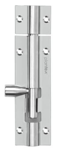 Image of Plantex Stainless Steel Tower Bolt /Tower Bolt for Home,Offices Doors and Windows /Tower Bolt for Main Door /Door Latch /Kundi /Chitakini /Door Latch for Windows - Pack of 4 (Chrome-Silver, 4 inch)