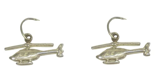 Hélicoptère boucles d'oreilles argent 925 cadeau idéal pour diplôme de pilote hélicoptère