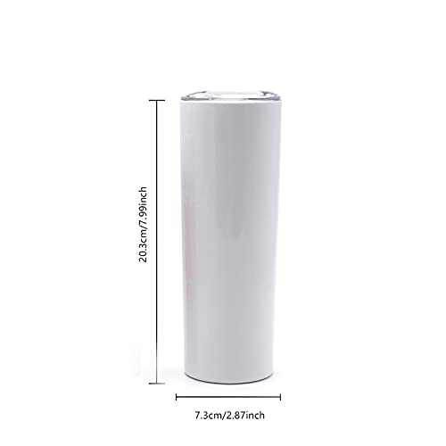 Sublimatie Tumblers 20oz Skinny, ONEVER roestvrij staal dubbele wand geïsoleerde fles, 600ml sublimatie rechte Tumbler… - Image 5
