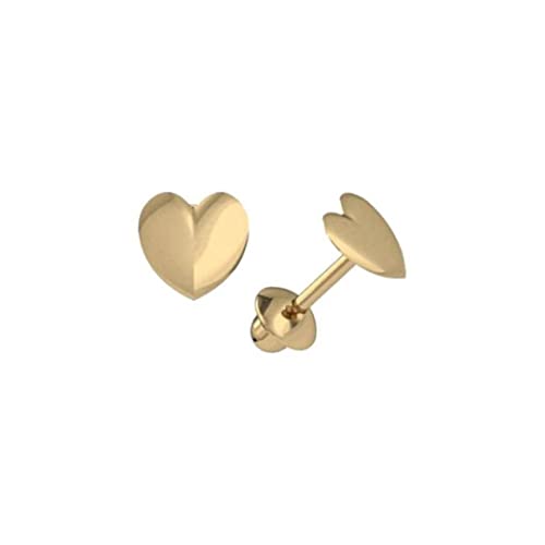 Brinco Coração - Brinco Infantil em Ouro 18K