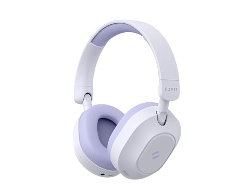 havit NC01H - Casque Audio sans Fil avec réduction de Bruit Active et Connection Bluetooth 5.4 (Violet)