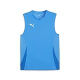 Puma Men's teamGOAL Sleeveless Jersey, Ignite Blue-Puma White-Puma Team Royal, Small