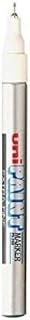 Uni Coloured Extra Fine (0.8mm) PX-203 Silver Oil Paint Marker Pen Metal Glass Wood Plastic Stone Outdoor Nib Tip (Pack Of 1)