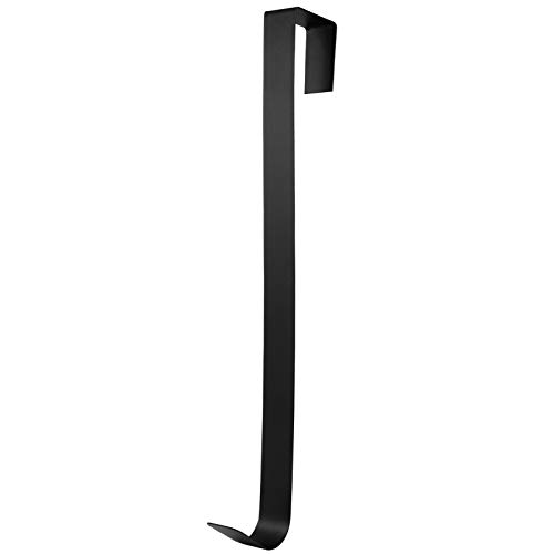 Image of 15inch Metal Wreath Hanger Premium Over The Door Wreath Hook for Christmas Decoration Black