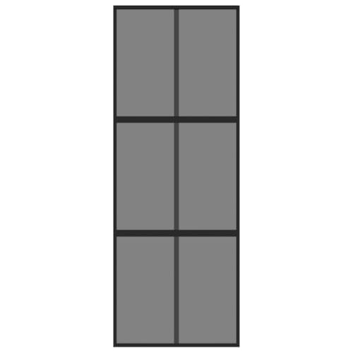 Miniatura 4 de Homgoday Puerta Corredera Vidrio Templado Y Aluminio Negra 76x205 Cm Puerta Corredera Puerta Corredera De Cristal Puerta Corrediza Moderna Para Sala De Estar Negro