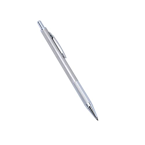 1 stylo à tracer en carbure de tungstène avec clip pour acier inoxydable, céramique, verre, feuille de métal, argent