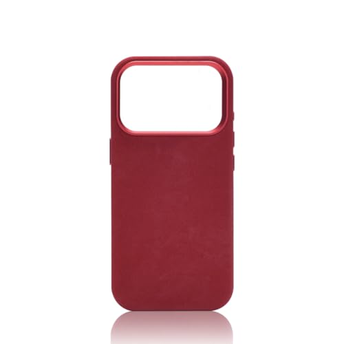 Protection antichoc iPhone 15 Pro rouge étui magnétique en fibre