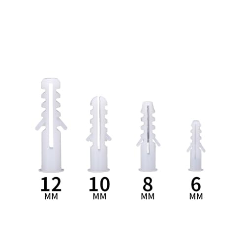 Kit de chevilles murales en plastique à ailettes anti-rotation M6 M12