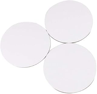 Healifty 8Pcs Round Canvas Board Blank Canvas Panels Art Drawing Board Artists Painting Panel Sketchpad for Craft Drawing -10CM