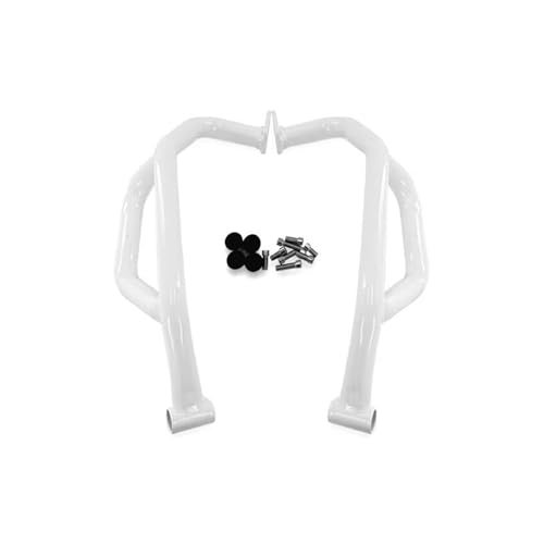 Protection moteur de moto blanche pour éviter les rayures de carénage CFMOTO 450MT