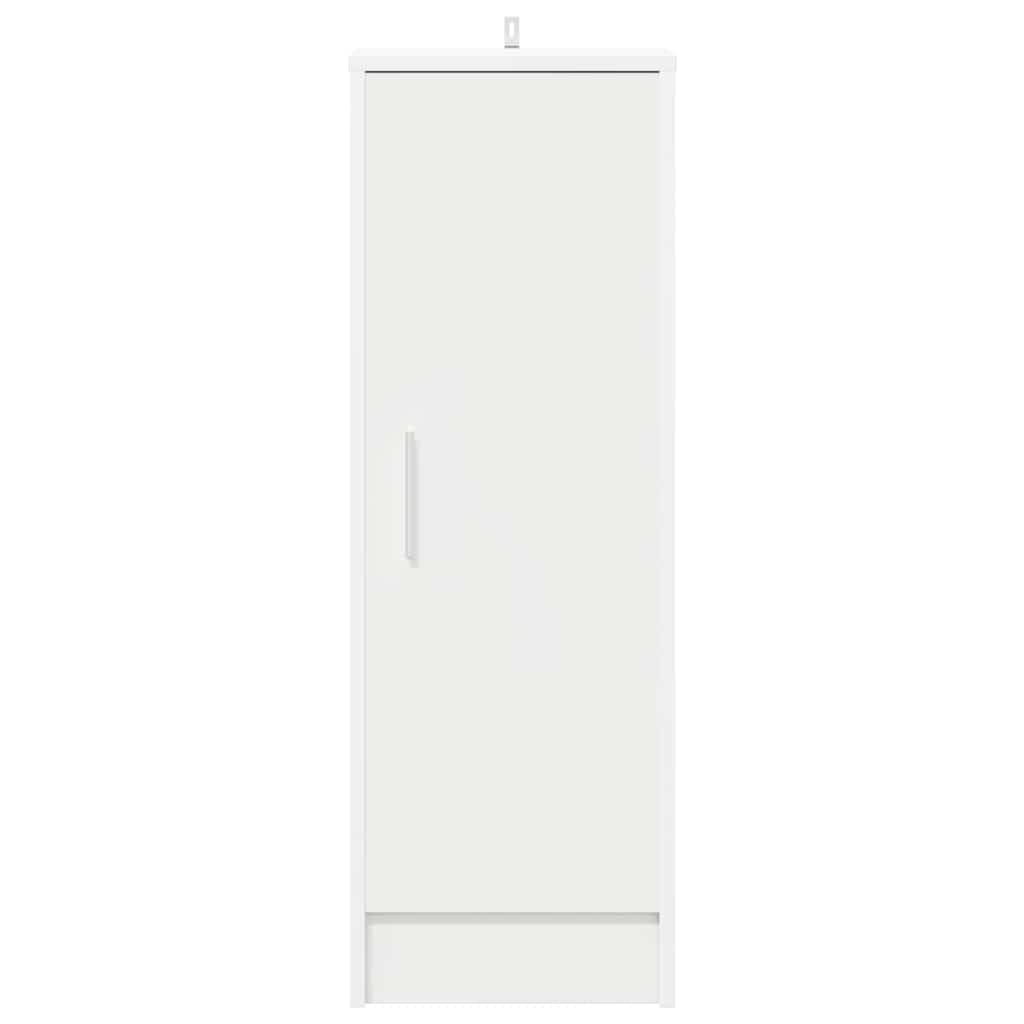 Schuhschrank Weiß Holzwerkstoff 32x35x92 cm mit 6 Ablagen geschlossener Schuhständer für Flur Diele Eingangsbereich platzsparend Organizer Aufbewahrung Schuhablage Schuhkipper