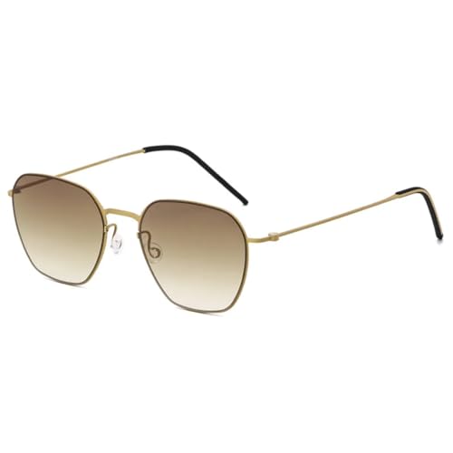 Lunettes de soleil en titane pour homme au design premium et monture large