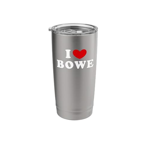 I Love Bowe, I Heart Bowe Stainless Steel Insulated Tumbler