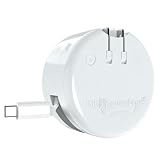 Bibicord Retractable USB-C Cable, Portable Wall Charger, and Fast Charge Power Bank - All in One for iPhone 15, iPhone 16, OnePlus, Samsung, Google, Sony, LG