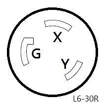 Miniatura 5 de Parkworld 60523 NEMA 14-50P a L6-30R Cable divisor de doble enchufe, RV 50 AMP 4 clavijas 14-50 macho a NEMA (2) receptáculo de bloqueo giratorio