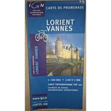Lorient, Vannes, 9e édition. Carte numéro 15 - échelle 1 cm = 1 km