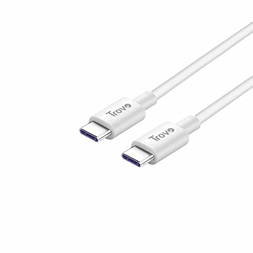 Image of Trovo RCT-44 3A USB Type-C to Type-C 1Mtr Type-C Cable-White