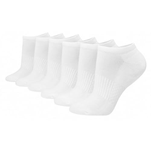 Hanes Womens Moves No Show Socks Performance Socks for Women X-Temp Cushioned with Arch Support 6-Packs