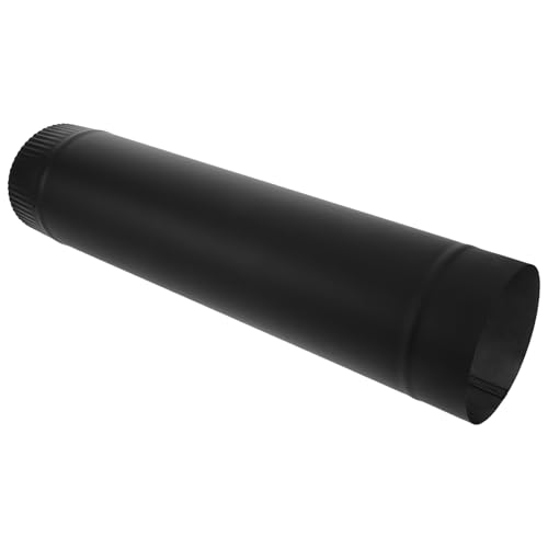 NESTINGHO Fireplace Chimney Stove Pipe 125Mm, Heat Resistant Black Stainless Steel Flue Extension 0.5M for Outdoor Camp Tent and Woodburning Stove Vent