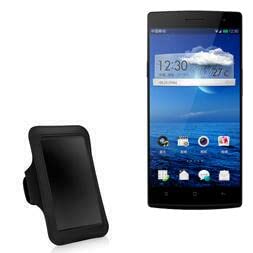 BoxWave Case Compatible with Oppo Find 7 - Sports Armband, Adjustable Armband for Workout and Running for Oppo Find 7 - Jet Black