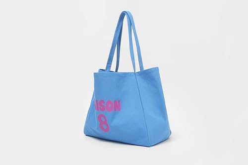 Image of Jeelow Large Striped Or Patterned Canvas Tote Bag for Women Men Shoulder Handbag with Zipper Pocket Travel