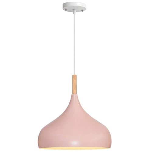 Lustre d'art en bois macaron, lampe suspendue et plafonnier industriel pour salon