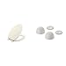 KOHLER K-4774-96 Brevia Elongated Toilet Seat with Quick-Release Hinges and Quick-Attach Hardware for Easy Clean in Biscuit & GENUINE PART GP1013092-96 BOLT CAPS KIT FOR TOILETS