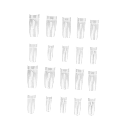 FOMIYES 500 Piezas 1 Caja calcomanía de uñas cortas uñas naturales cobertura completa herramienta de punta francesa para uñas gel uñas gel de uñas etiqueta engomada del arte del clavo